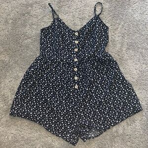 Cute navy blue summer romper